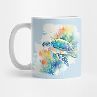 Water Color Sea Turtle (t-shirt front only) Mug